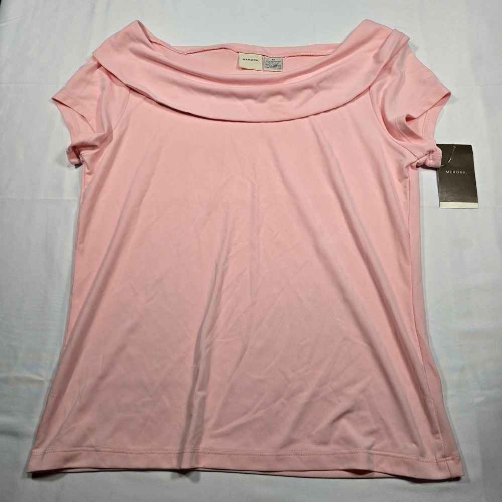 Merona Women's M Pink‎ Cowl Neck Top Cottagecore Casual Soft Girl